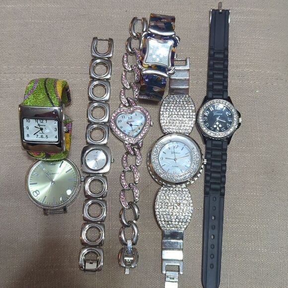 7 Geneva Platinum women's watches bundle - Picture 1 of 16